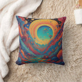 Coussin Voyage de paysage psychédélique (Couverture)