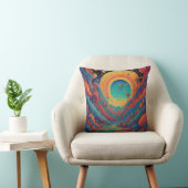 Coussin Voyage de paysage psychédélique (Chaise)
