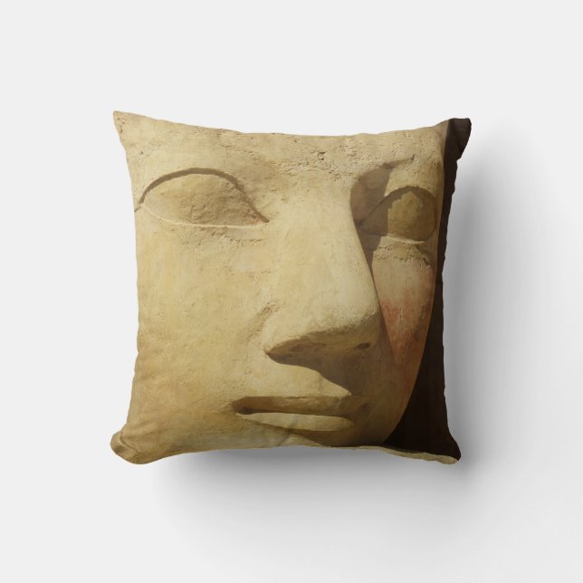 Coussin Voyage de temple de statue d'Egypte antique (Recto)