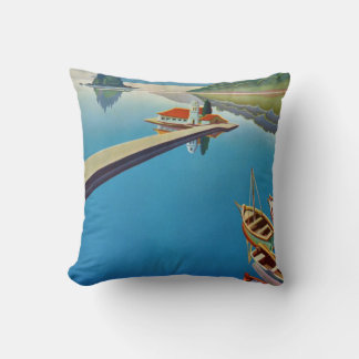 Coussin Voyage en Grèce vintage - Île de Corfou