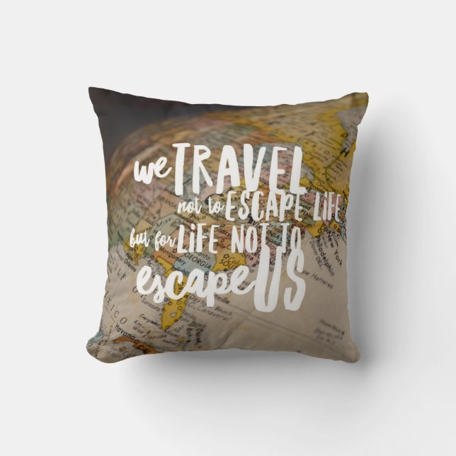 Coussin Voyagent le monde (Recto)