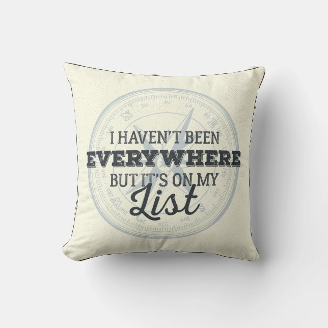 Coussin Voyagent plus de citation de motivation de timbre (Recto)