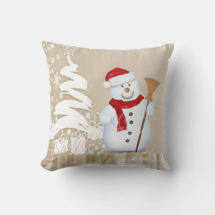 Coussin Voyageur de neige de Noël