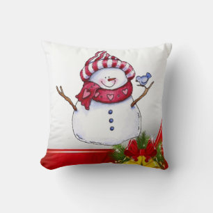 Coussin Voyageur de neige de Noël