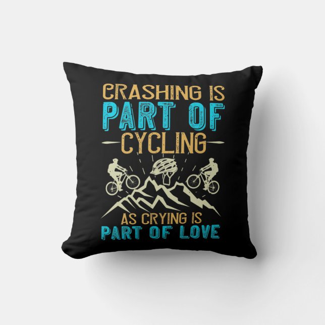 Coussin VTT - Tomber Fait Partie Du Cyclisme (Recto)