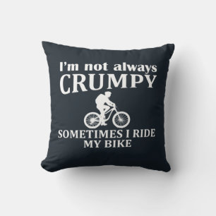 Coussin VTT Vélo de Montagne Humour Citation Cyclisme Drôl