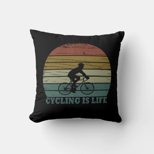 Coussin Vtt Vélo Tout Terrain Drôle Cyclisme (Recto)