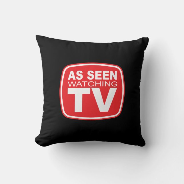 Coussin Vu en regardant la télé (Recto)