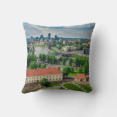 Coussin Vue aérienne de Vilnius, Lituanie (Verso)