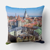 Coussin Vue aérienne du centre de Tallinn (Verso)