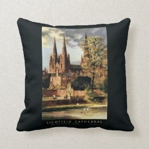 Coussin Vue de cathédrale de Lichfield