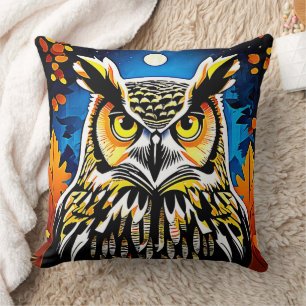 Coussin Vue de la Chouette Lune
