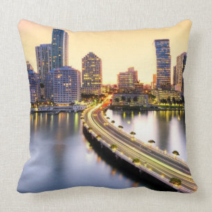 Coussin Vue de la mandarine Miami oriental avec la