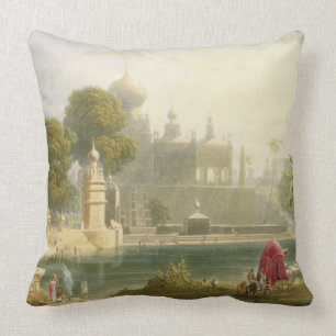 Coussin Vue de Sassoor dans Deccan, du volume II de '