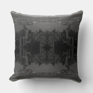 Coussin Vue d'ensemble des gratte-ciel de la ville de Hong