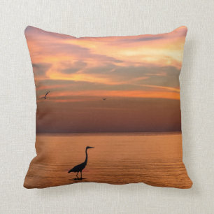 Coussin Vue d'océan au coucher du soleil