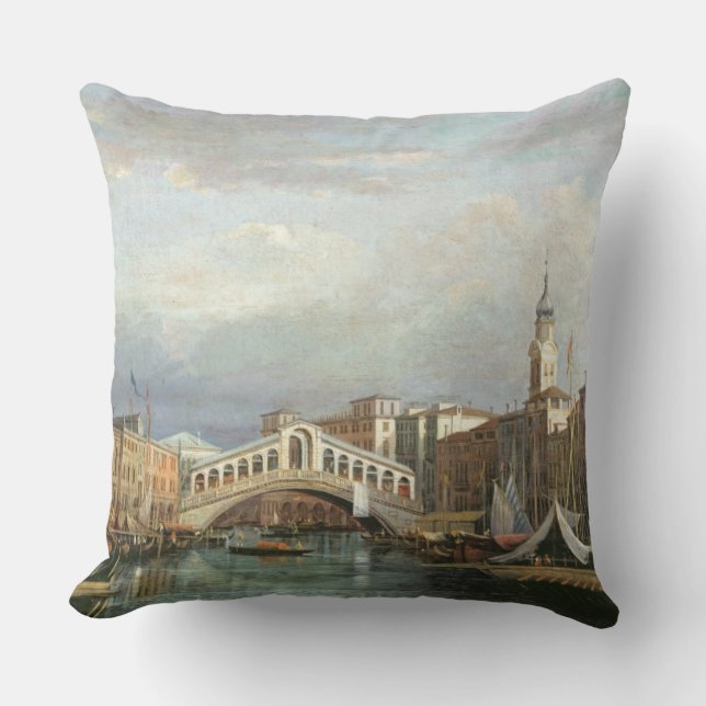 Coussin Vue du pont de Rialto à Venise (Recto)