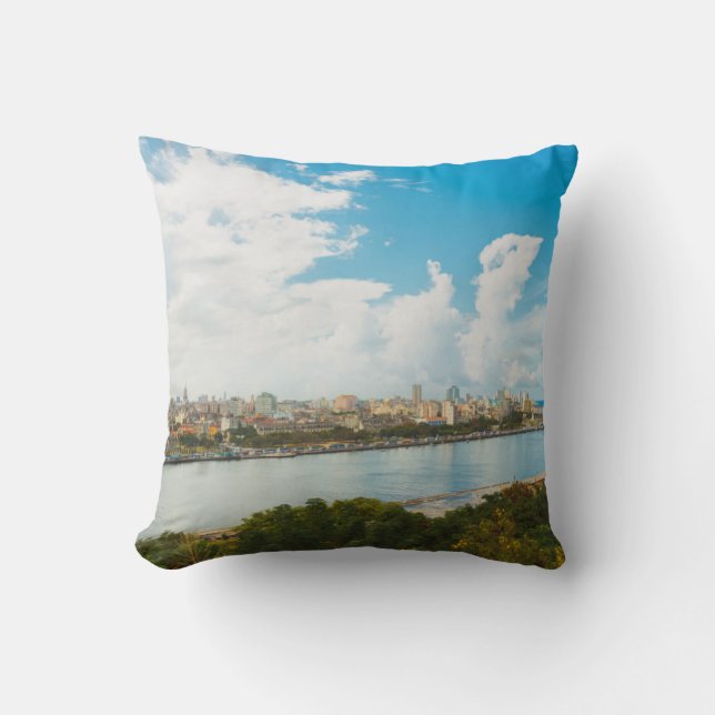 Coussin Vue panoramique de La Havane, Cuba (Recto)