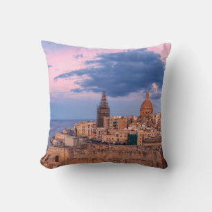 Coussin Vue panoramique du coucher de soleil sur La Valett