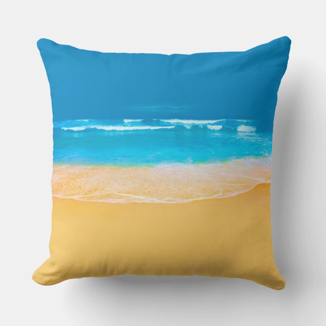 Coussin Vue sur la plage (Recto)