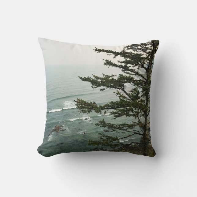 Coussin Vue sur Simpson Reef Overlook, côte de l'Oregon (Recto)