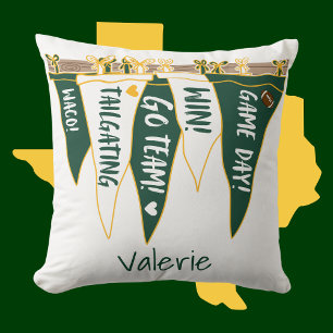 Coussin Waco Dorm Decor Vert et Or Nom