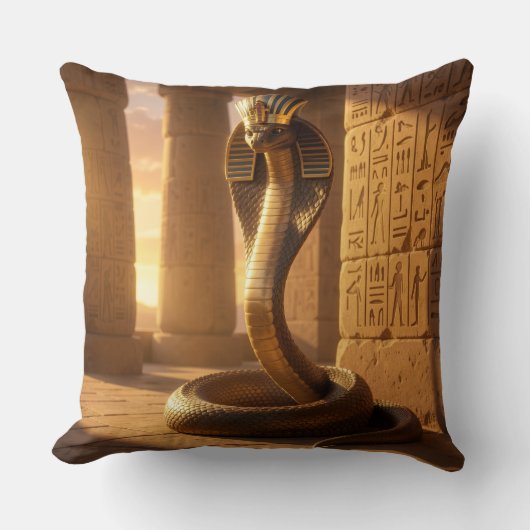 Coussin Wadjet - Déesse cobra égyptienne (Recto)