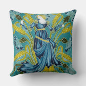 Coussin Walter Crane Bleuet des arts et métiers (Verso)