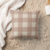 Coussin Warm Neutral Gingham Pillow  (Couverture)