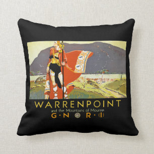 Coussin Warrenpint et le Mountians de Mourne