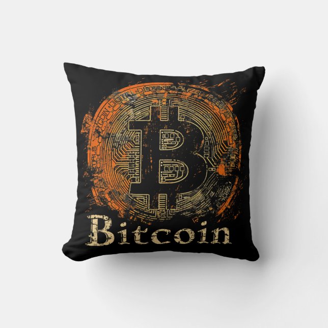 Coussin Washed Bitcoin crypto blockchain design (Recto)