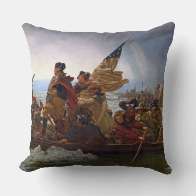 Coussin Washington croisant le fleuve Delaware (Recto)