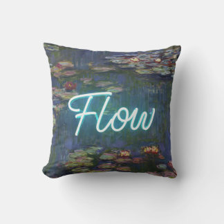 Coussin Water Lilies Remix – Neon “FLOW” Wall Art & Gifts