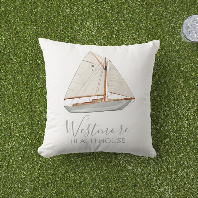 Coussin Waterboat Beach House (Herbe)