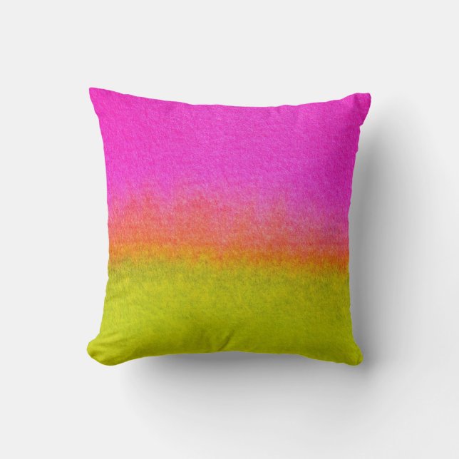 Coussin Watercolor Blend - Pink and Green Gradient (Recto)