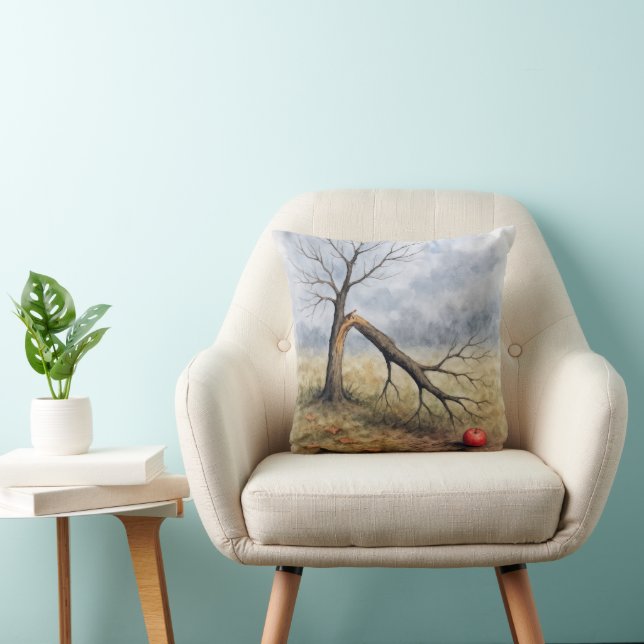 Coussin Watercolor Broken Apple Tree  (Chaise)