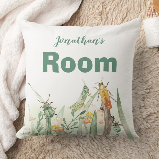 Coussin Watercolor Child's Bug Insect (Couverture)