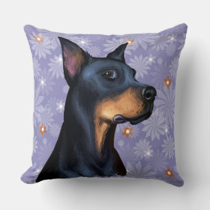 COUSSIN WATERCOLOR DOBERMAN PINSCHER DOG FACE
