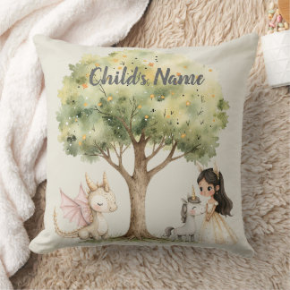 Coussin Watercolor Fairytale Princess Whimsical