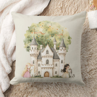 Coussin Watercolor Fairytale Princess Whimsical