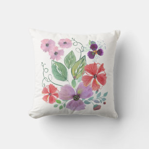 Coussin Watercolor flowers