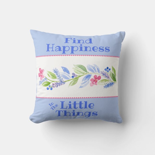 Coussin Watercolor Pastel Floral BE KIND (Recto)