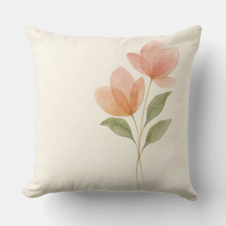 Coussin Watercolor Tulip Mother’s Day