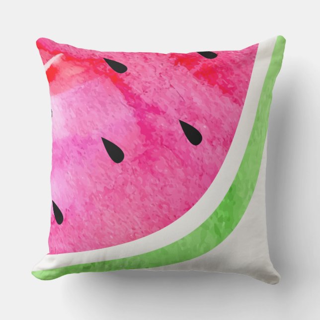 Coussin Watercolor Watermelon (Recto)
