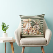 Coussin Watercolor Whimsical Farm Animals (Chaise)