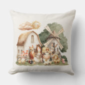 Coussin Watercolor Whimsical Farm Animals (Recto)