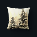 Coussin Watercolor winter forest Christmas tree<br><div class="desc">Watercolor winter forest Christmas tree est une illustration painting illustration</div>