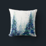 Coussin Watercolor winter forest Christmas tree<br><div class="desc">Watercolor winter forest Christmas tree est une illustration painting illustration</div>