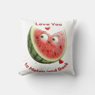 Coussin Watermelon Love : Coeur doux et juteux