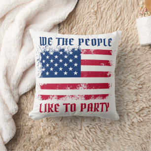 Coussin We people Funny Distressed USA Drapeau Juillet 4